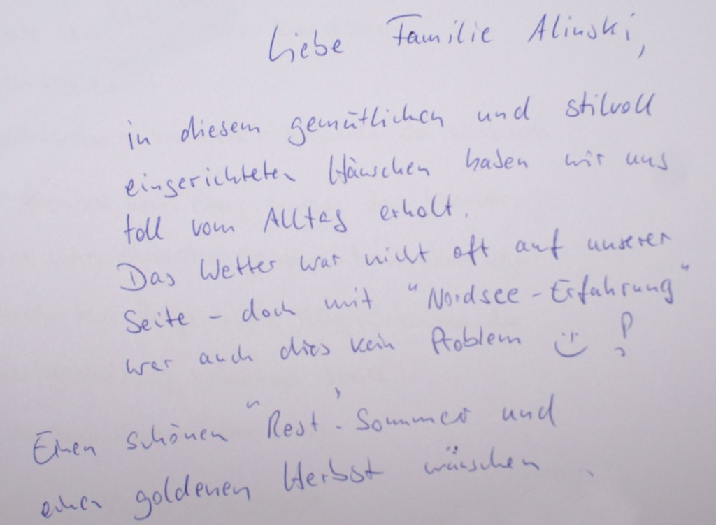 Gästebucheintrag 2